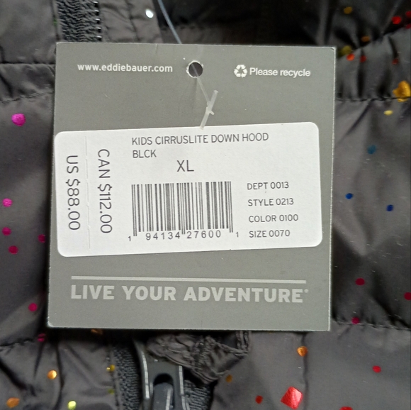 Eddie Bauer sparkly black puffy - Picture 5 of 5